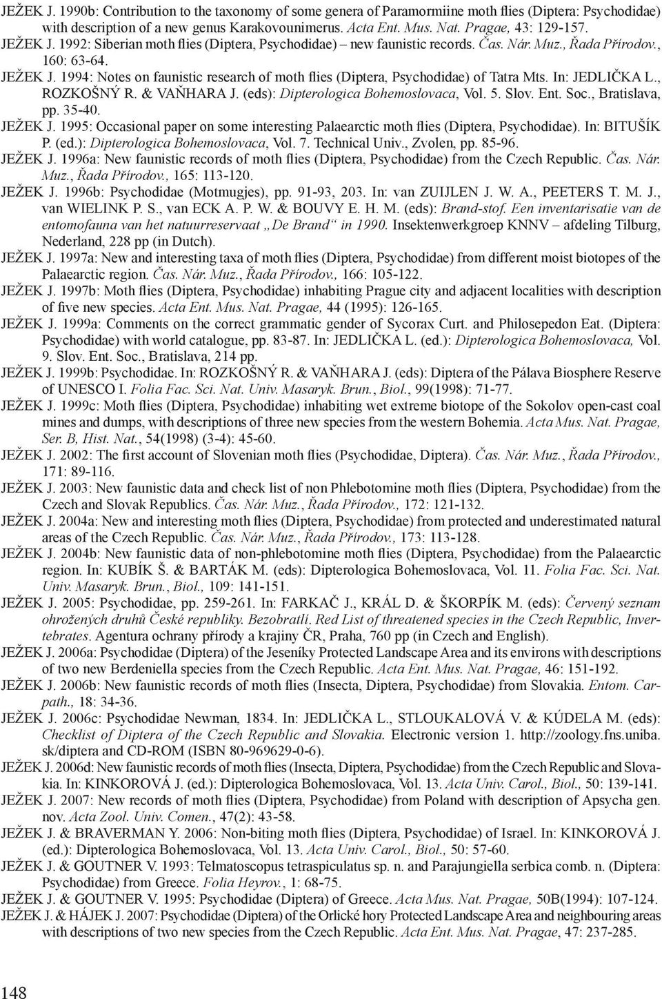 1994: Notes on faunistic research of moth flies (Diptera, Psychodidae) of Tatra Mts. In: JEDLIČKA L., ROZKOŠNÝ R. & VAŇHARA J. (eds): Dipterologica Bohemoslovaca, Vol. 5. Slov. Ent. Soc.
