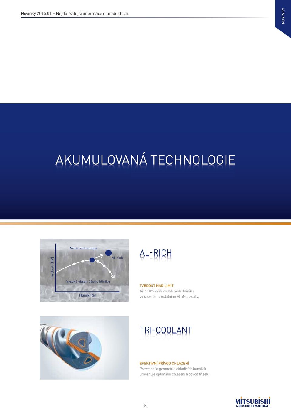 techologie Al-rich Vysoký obsah částic hliíku Hliík (%) AL-RICH TVRDOST NAD LIMIT Až o 20% vyšší