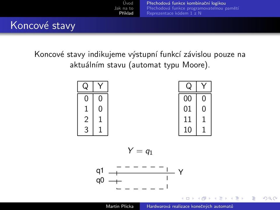 pouze na aktuálním stavu (automat typu