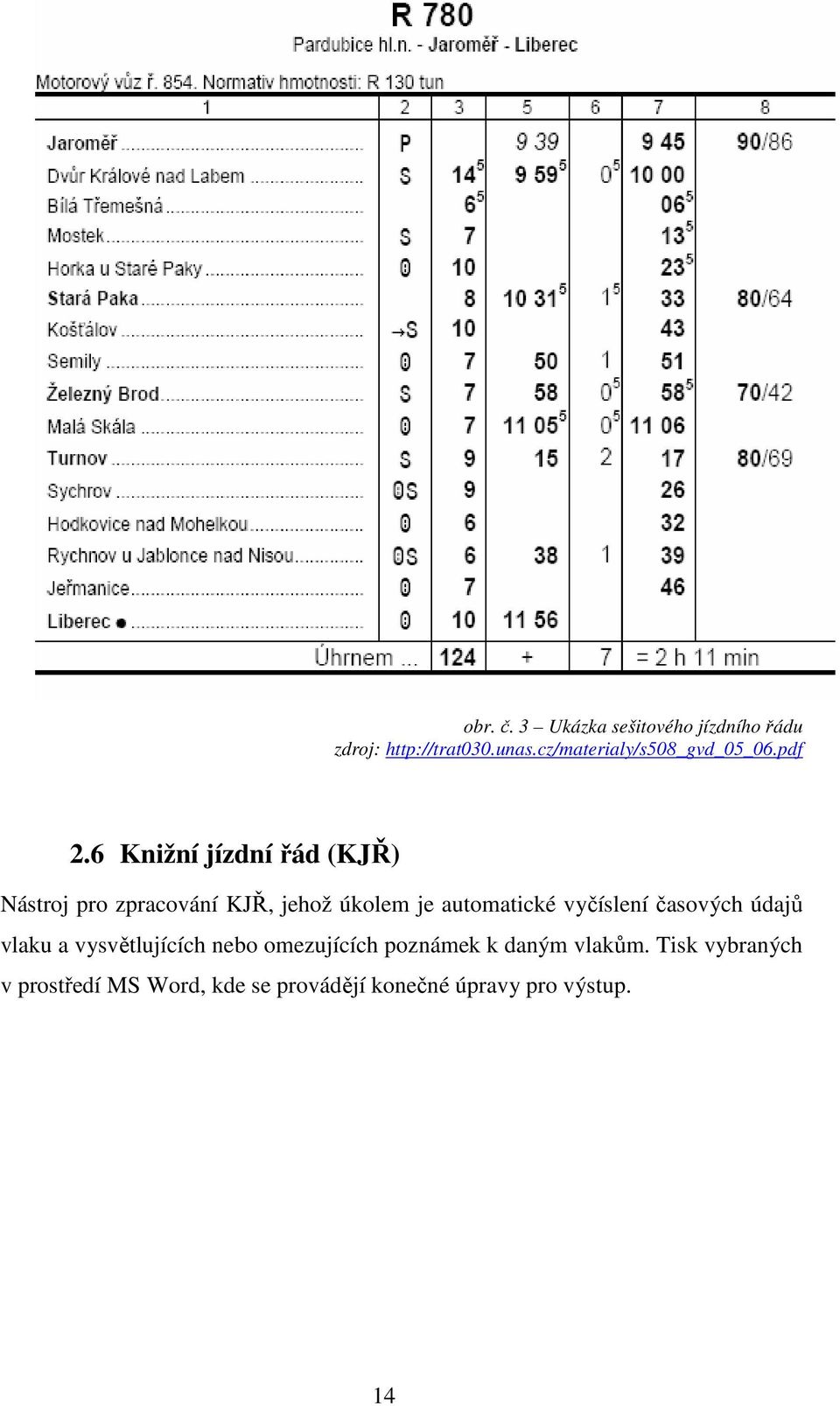 6 Knižní jízdní řád (KJŘ) Nástroj pro zpracování KJŘ, jehož úkolem je automatické