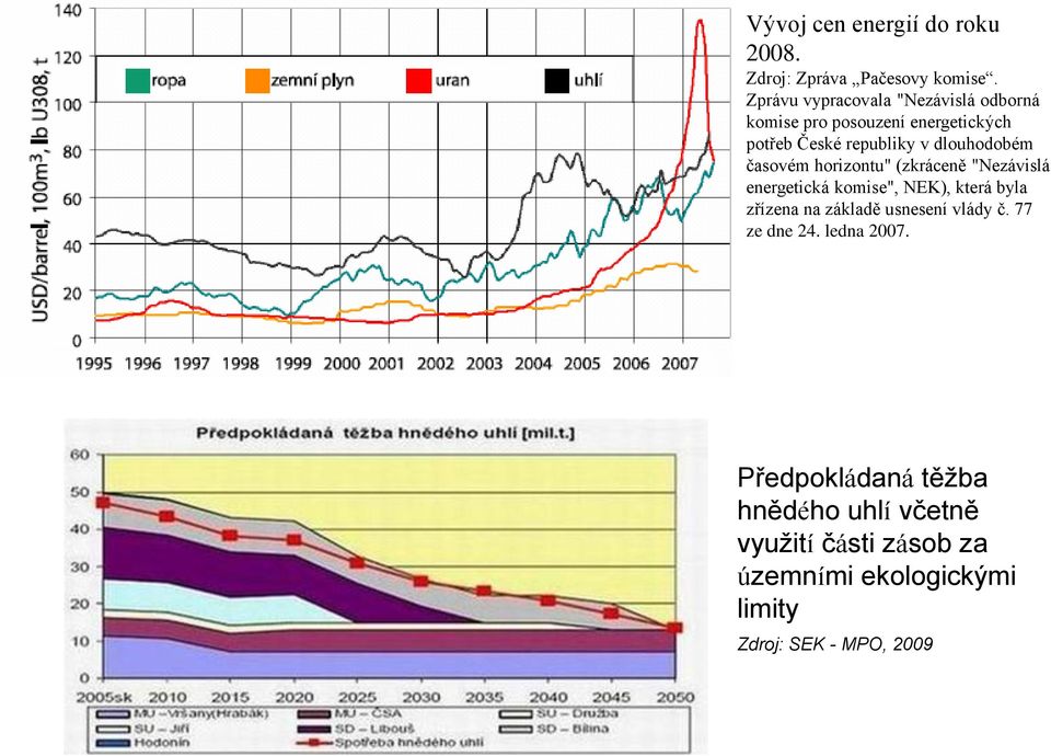 dlouhodobém časovém horizontu" (zkráceně "Nezávislá energetická komise", NEK), která byla zřízena na