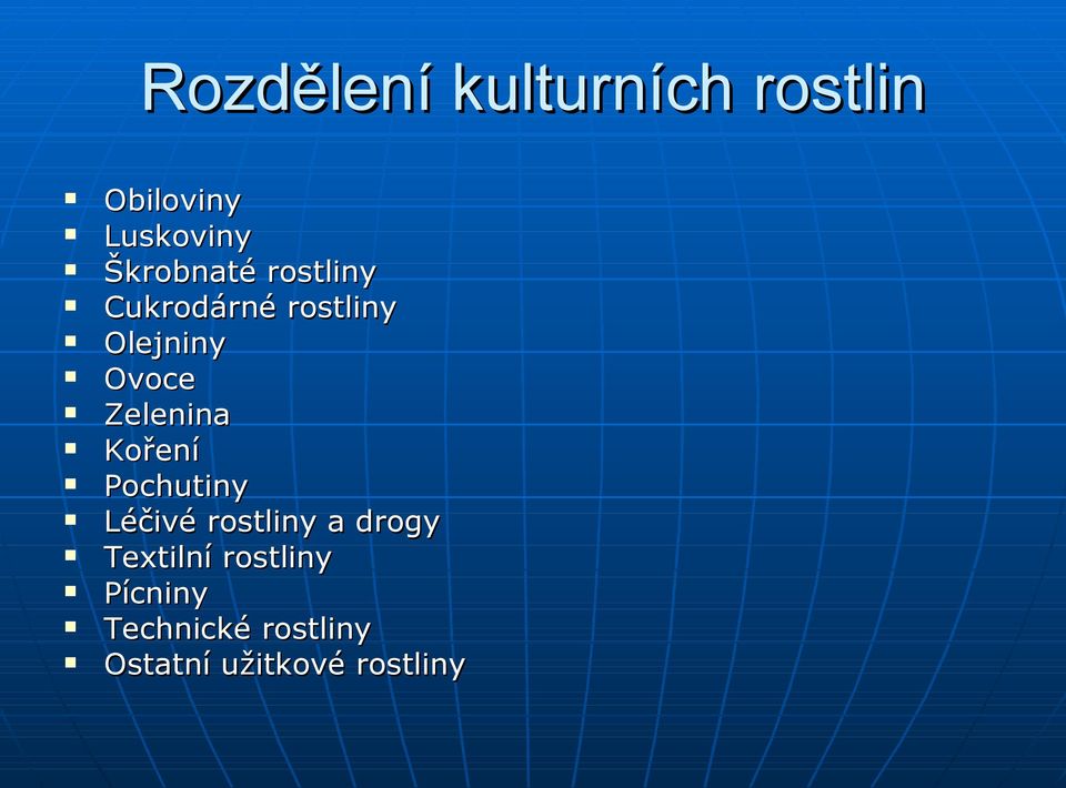 Zelenina Koření Pochutiny Léčivé rostliny a drogy