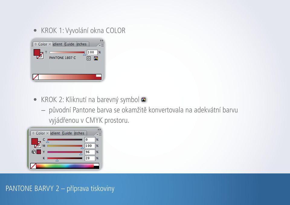 symbol původní Pantone barva se okamžitě