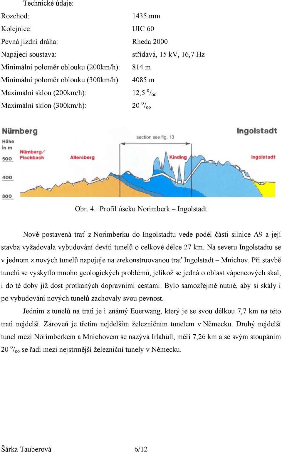 Na severu Ingolstadtu se v jednom z nových tunelů napojuje na zrekonstruovanou trať Ingolstadt Mnichov.