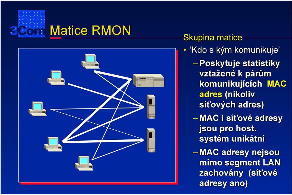 síťových adres) MAC i síťové adresy jsou pro host.