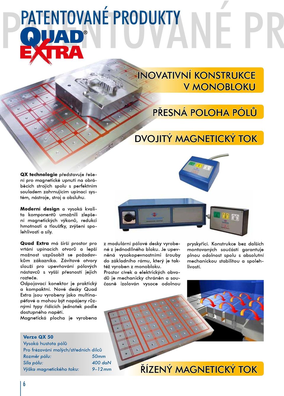 Moderní design a vysoká kvalita komponentů umožnili zlepšení magnetických výkonů, redukci hmotnosti a tloušťky, zvýšení spolehlivosti a síly.