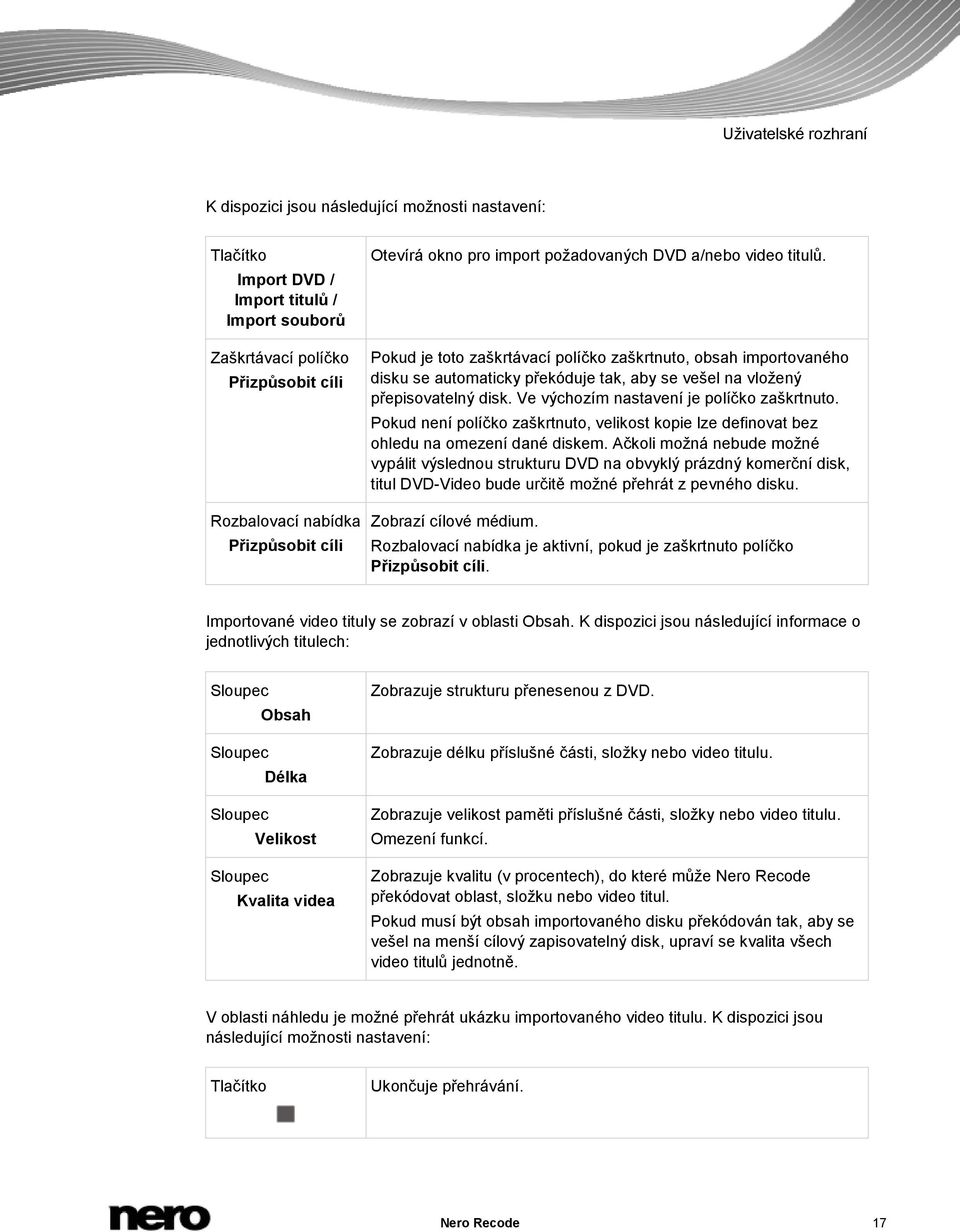 Ve výchozím nastavení je políčko zaškrtnuto. Pokud není políčko zaškrtnuto, velikost kopie lze definovat bez ohledu na omezení dané diskem.