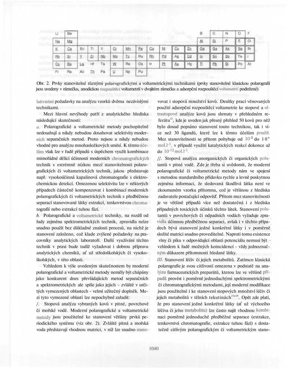 adsorpční rozpouštěcí voltametrií podtržené) lativními požadavky na analýzu vzorků dvěma nezávislými vovat i stopová množství kovů. Desítky prací věnovaných technikami.