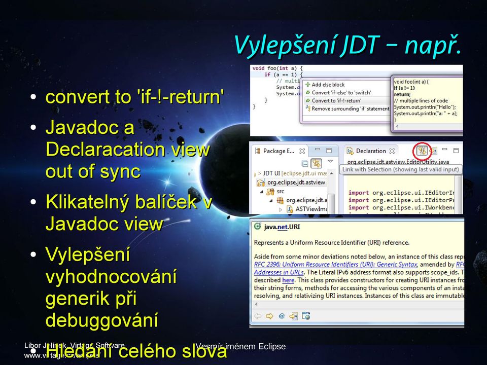 sync Klikatelný balíček v Javadoc view