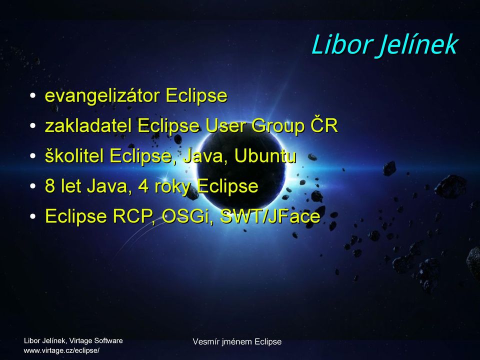 školitel Eclipse, Java, Ubuntu 8 let