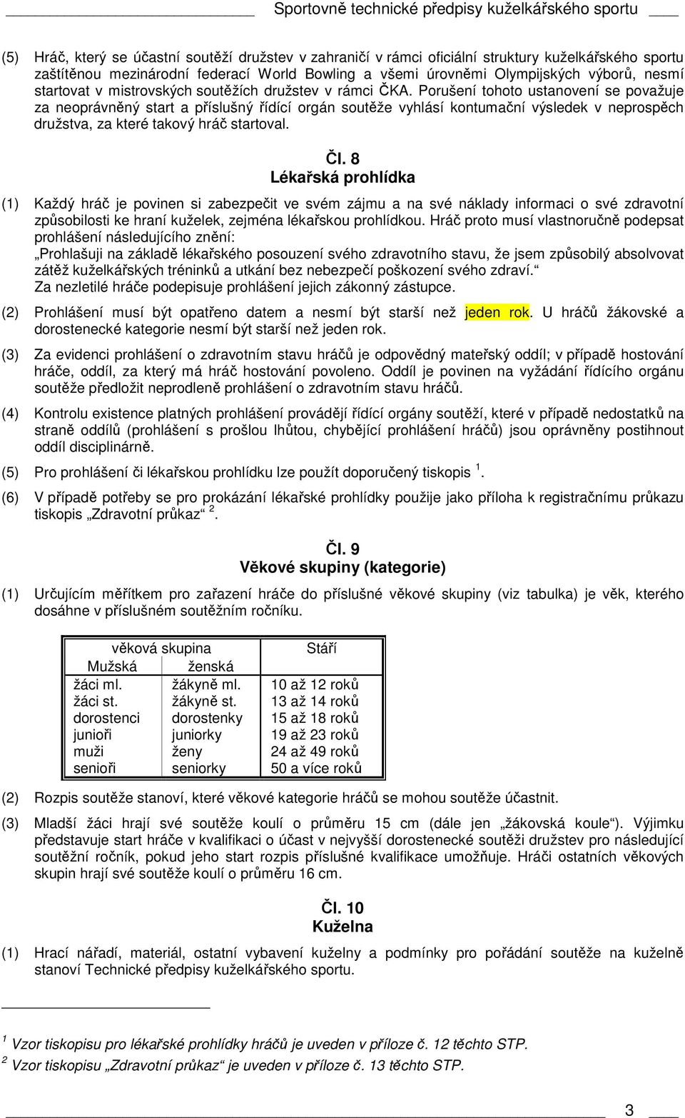 Porušení tohoto ustanovení se považuje za neoprávněný start a příslušný řídící orgán soutěže vyhlásí kontumační výsledek v neprospěch družstva, za které takový hráč startoval. Čl.