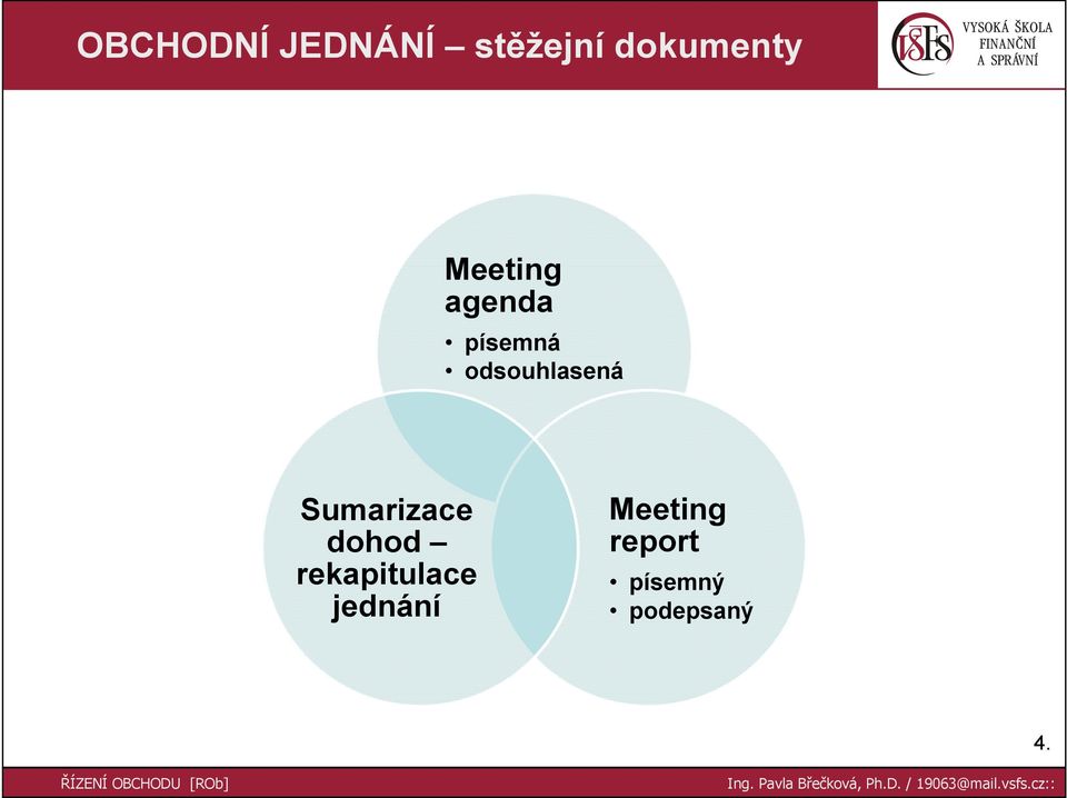 Sumarizace dohod rekapitulace