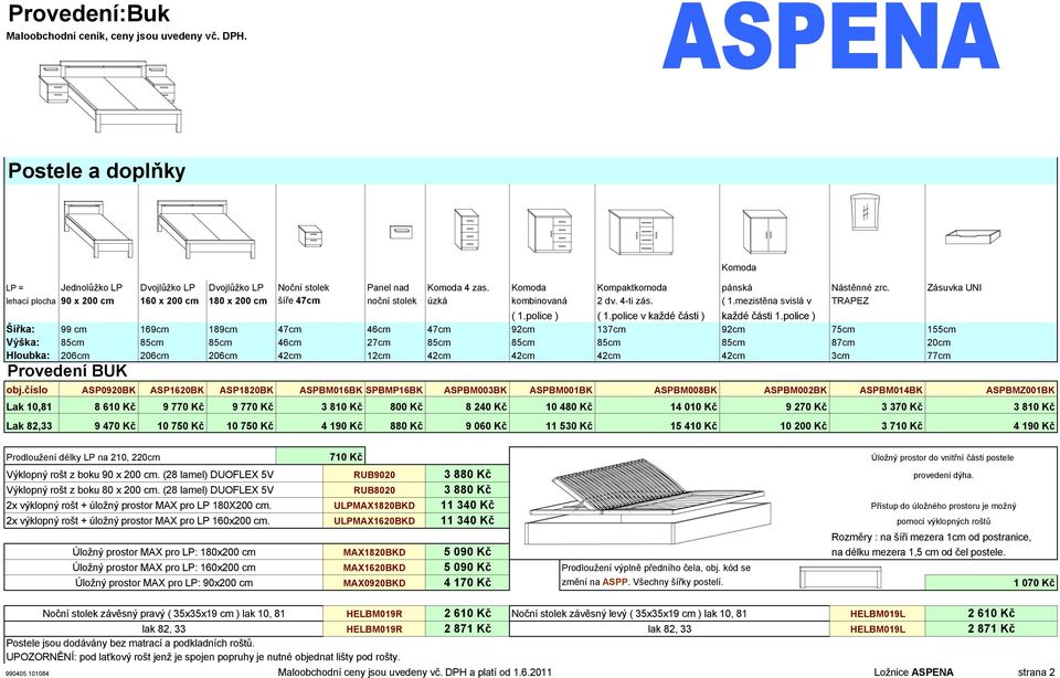 TRAPEZ Zásuvka UNI 75cm 87cm 3cm 155cm 20cm 77cm Provedení BUK ASP0920BK ASP1620BK ASP1820BK ASPBM016BKASPBMP16BK ASPBM003BK ASPBM001BK ASPBM008BK ASPBM002BK ASPBM014BK ASPBMZ001BK Lak 10,81 8 610 Kč