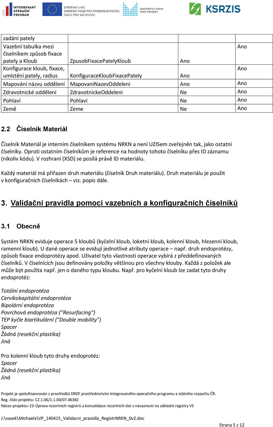 2 Číselník Materiál Číselník Materiál je interním číselníkem systému NRKN a není UZISem zveřejněn tak, jako ostatní číselníky.