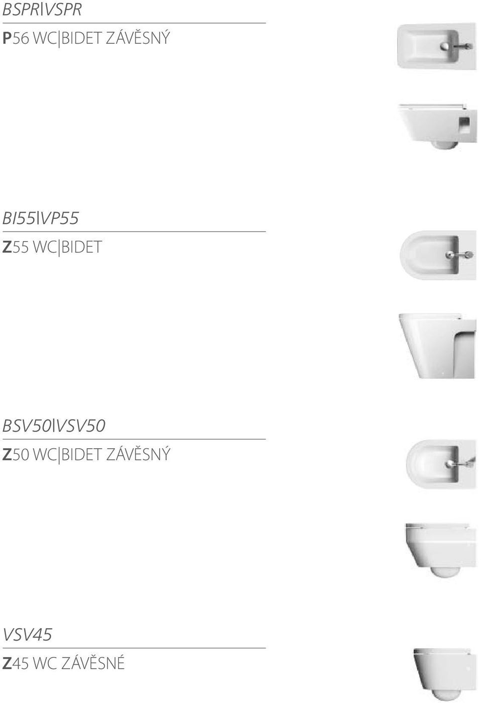 BIDET BSV50 VSV50 Z50 WC