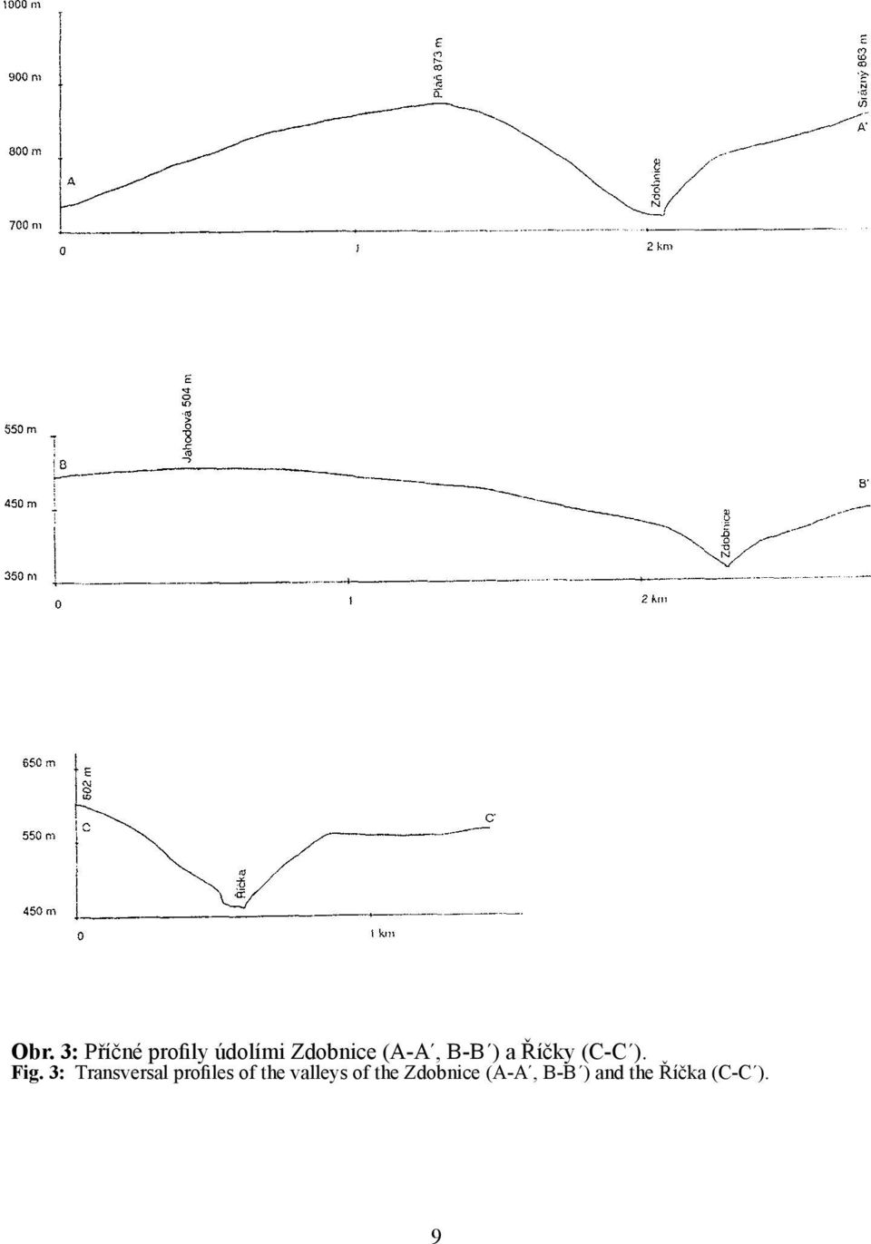 3: Transversal profiles of the valleys