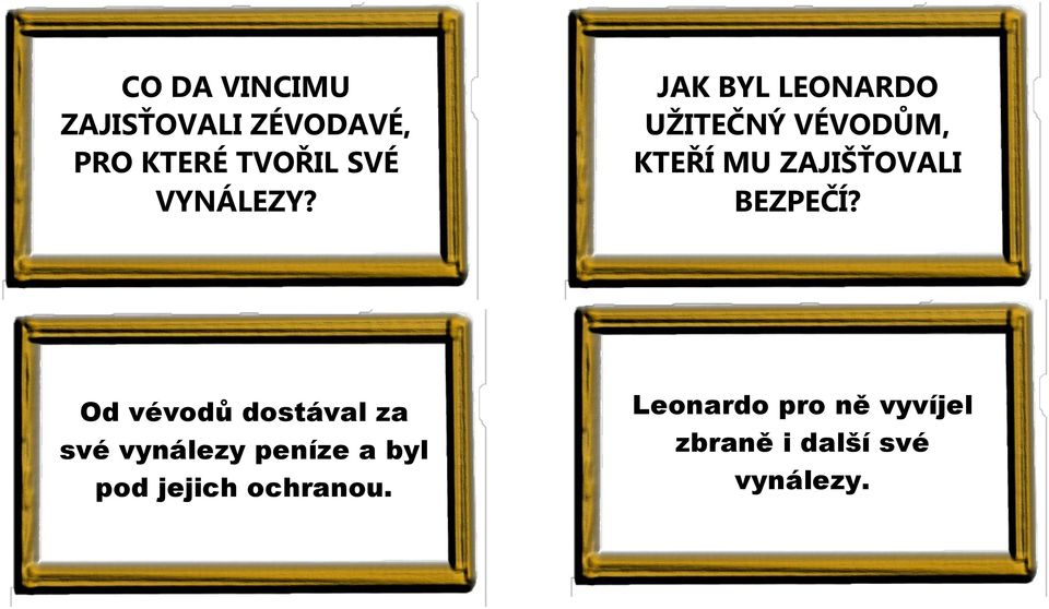 JAK BYL LEONARDO UŽITEČNÝ VÉVODŮM, KTEŘÍ MU ZAJIŠŤOVALI BEZPEČÍ?