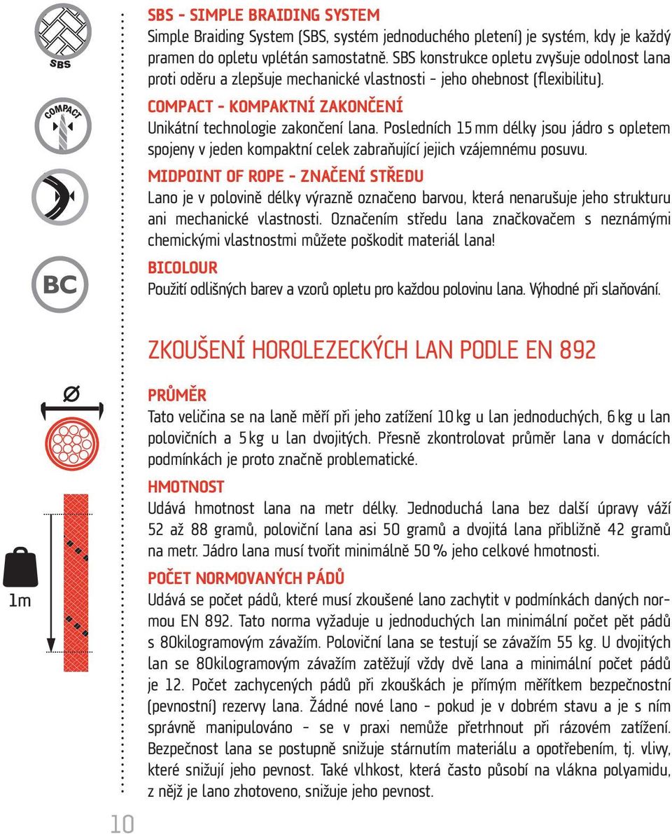 Posledních 15 mm délky jsou jádro s opletem spojeny v jeden kompaktní celek zabraňující jejich vzájemnému posuvu.