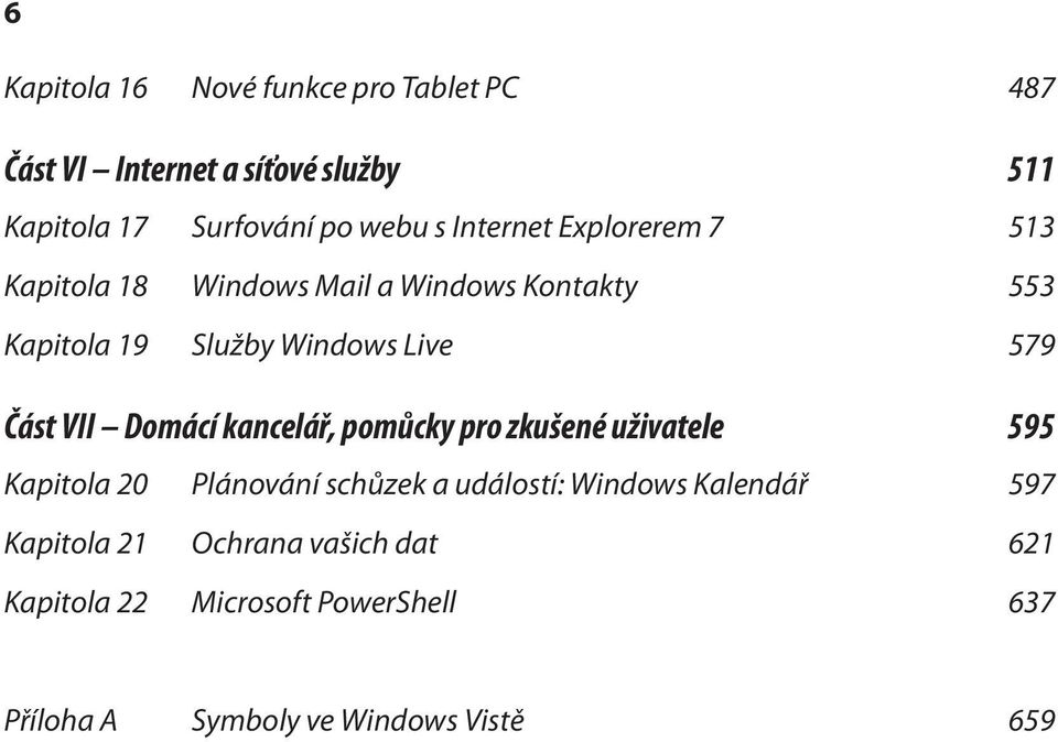 Část VII Domácí kancelář, pomůcky pro zkušené uživatele 595 Kapitola 20 Plánování schůzek a událostí: Windows