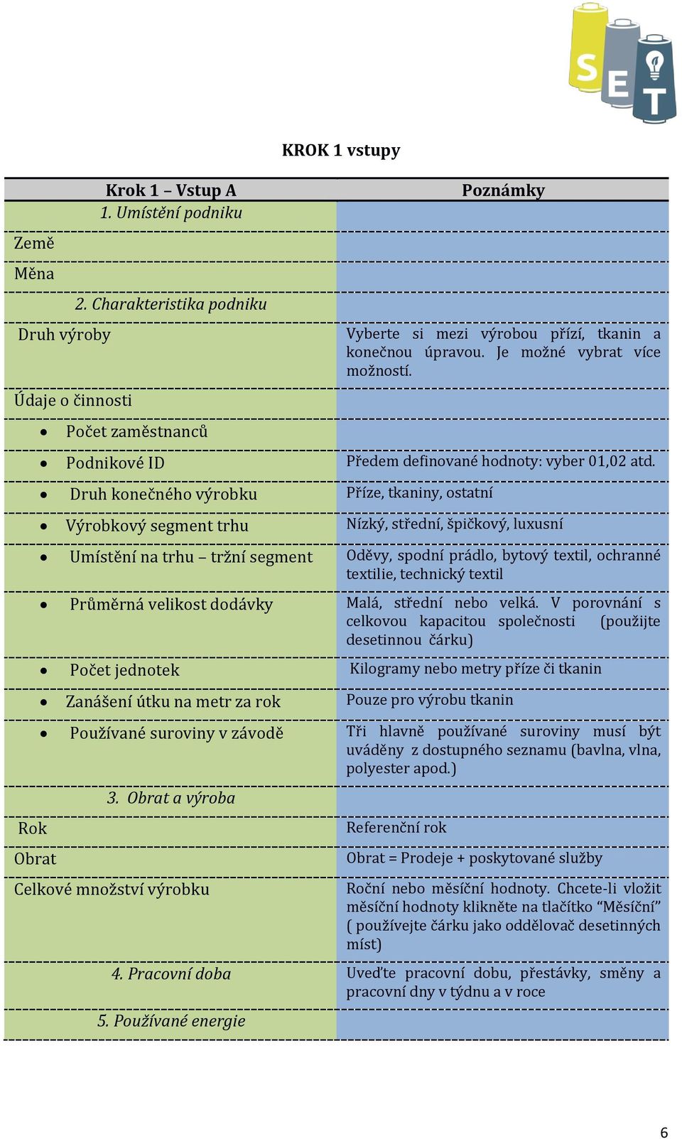 Podnikové ID Předem definované hodnoty: vyber 01,02 atd.