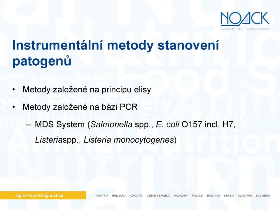 bázi PCR MDS System (Salmonella spp., E.