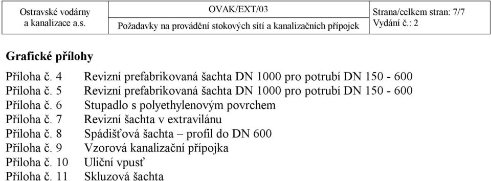 5 Revizní prefabrikovaná šachta DN 1000 pro potrubí DN 150-600 Příloha č.