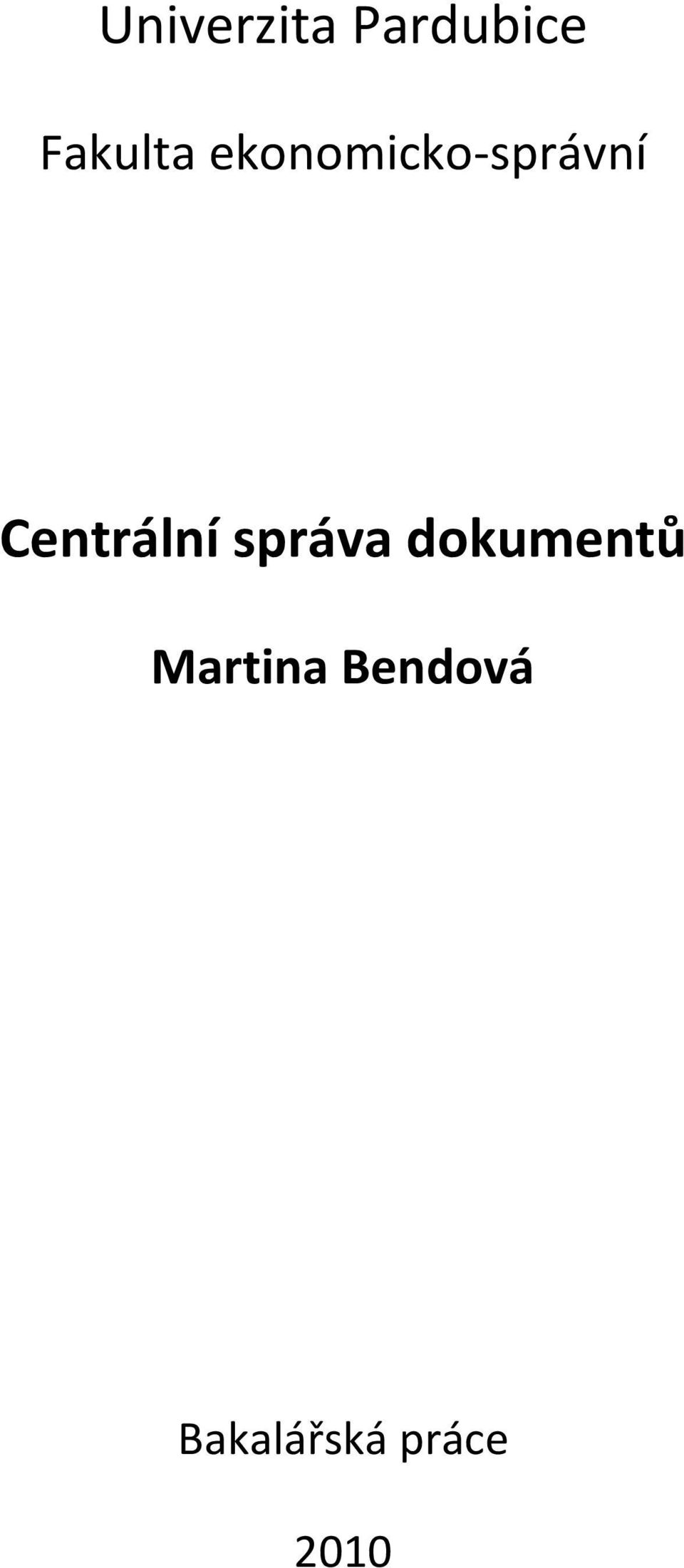 Centrální správa dokumentů