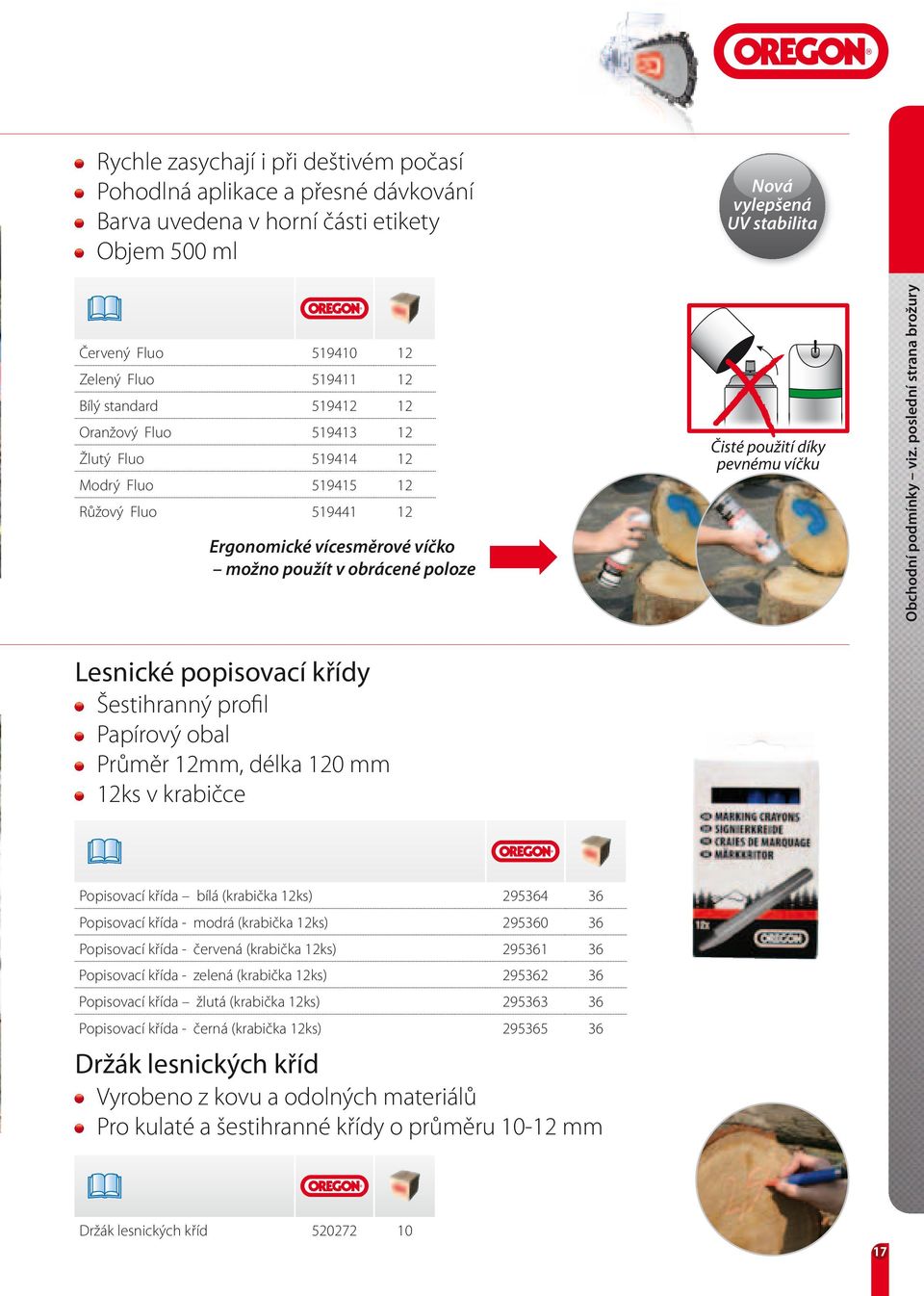 víčku Lesnické popisovací křídy Šestihranný profil Papírový obal Průměr 12mm, délka 120 mm 12ks v krabičce Popisovací křída bílá (krabička 12ks) 295364 36 Popisovací křída - modrá (krabička 12ks)