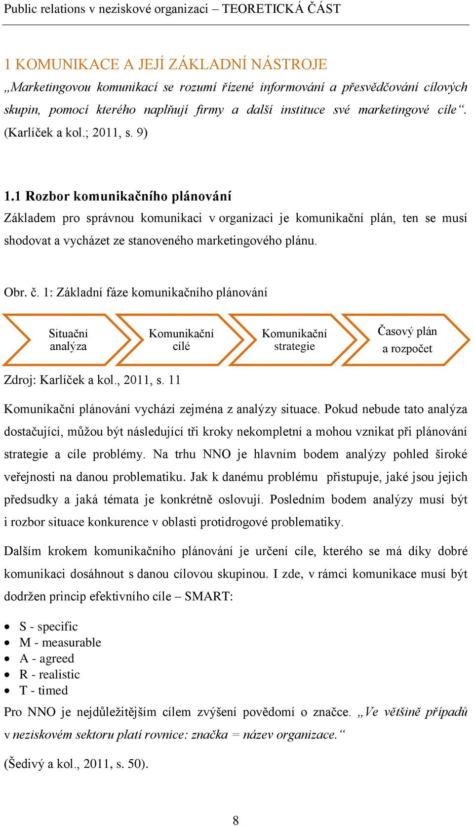 1 Rozbor komunikačního plánování Základem pro správnou komunikaci v organizaci je komunikační plán, ten se musí shodovat a vycházet ze stanoveného marketingového plánu. Obr. č.