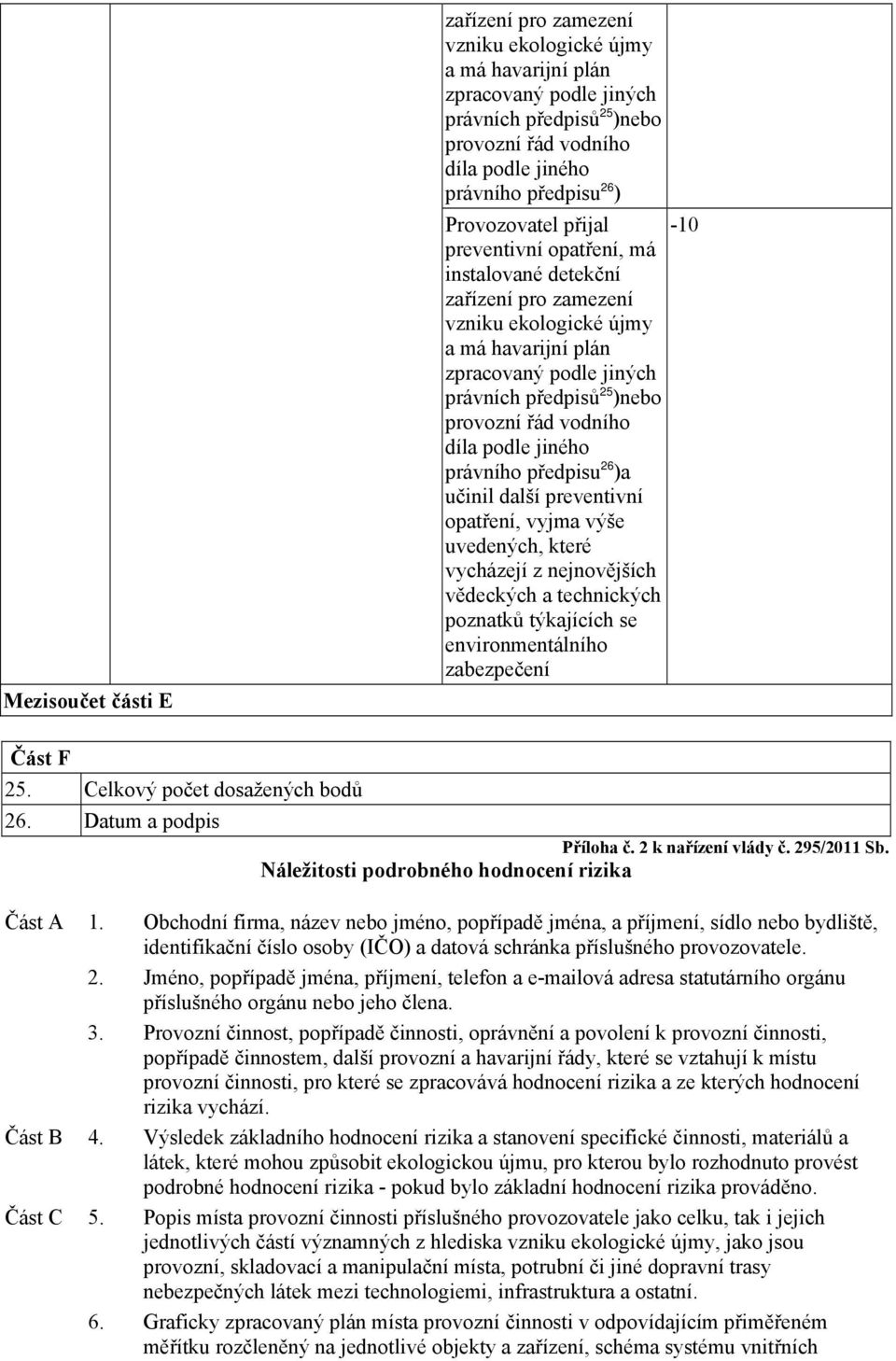 vodního díla podle jiného právního předpisu 26 )a učinil další preventivní opatření, vyjma výše uvedených, které vycházejí z nejnovějších vědeckých a technických poznatků týkajících se