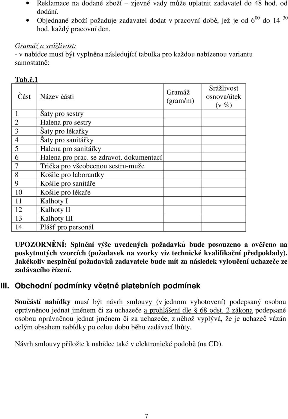 1 Část Název části 1 Šaty pro sestry 2 Halena pro sestry 3 Šaty pro lékařky 4 Šaty pro sanitářky 5 Halena pro sanitářky 6 Halena pro prac. se zdravot.