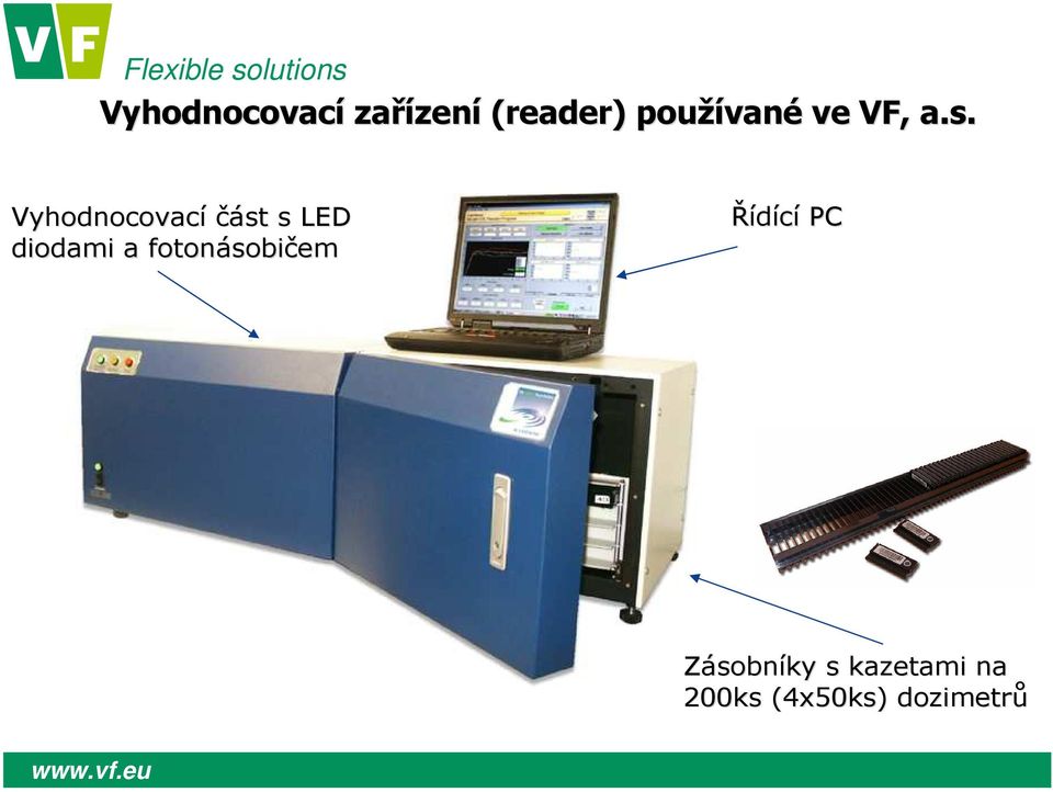 Vyhodnocovací část s LED diodami a