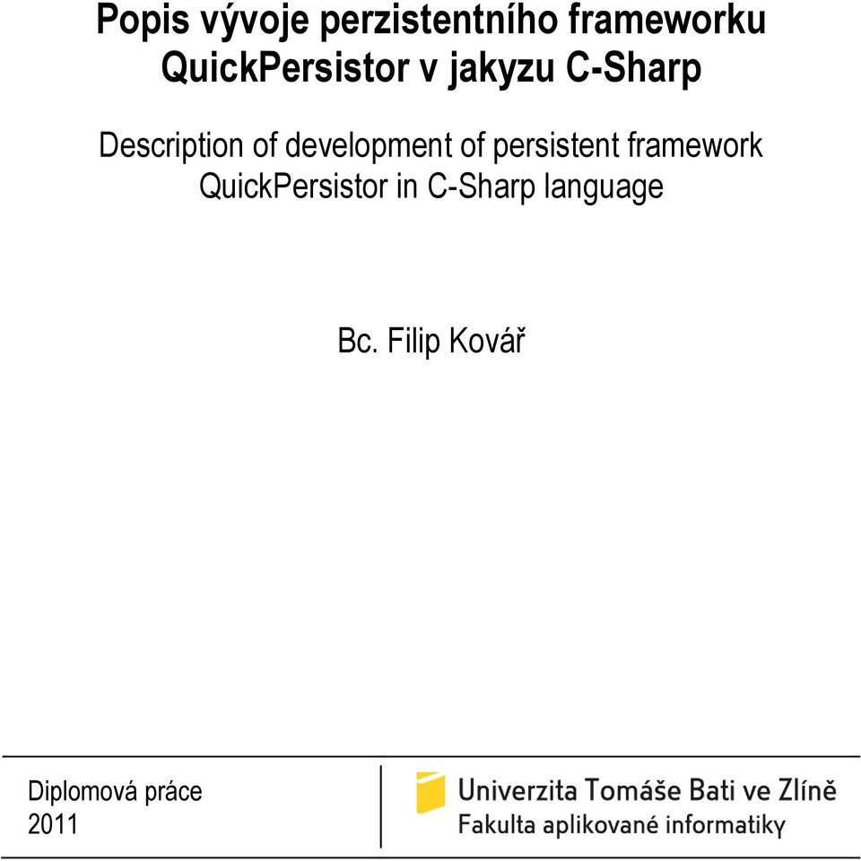 development of persistent framework