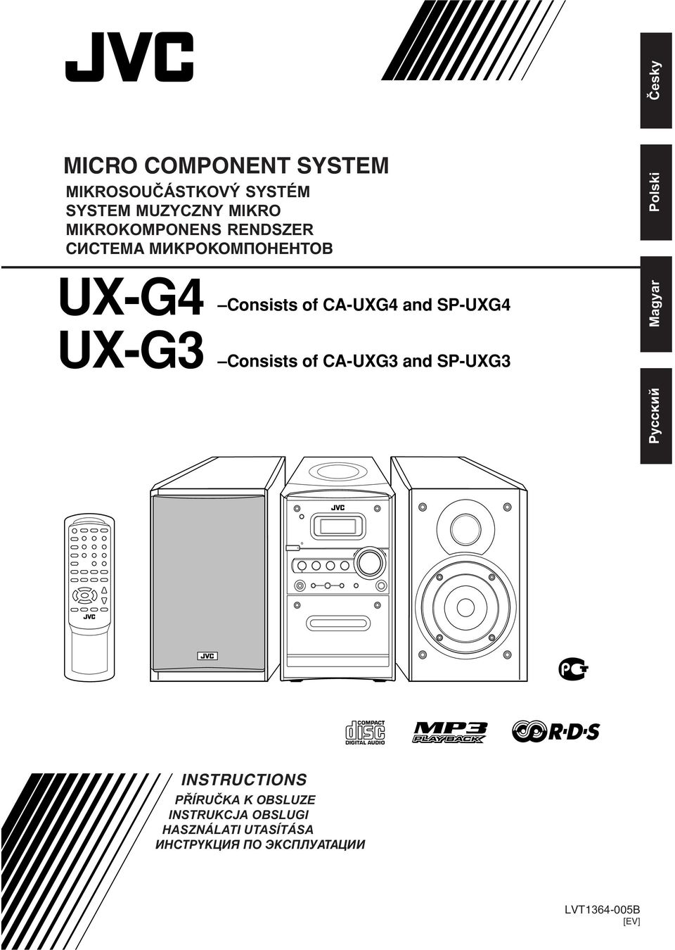 CA-UXG4 and SP-UXG4 Consists of CA-UXG3 and SP-UXG3 Magyar Pyccкий INSTRUCTIONS