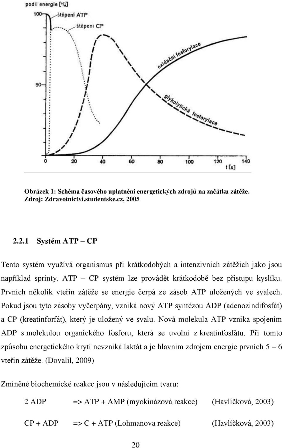 Prvních několik vteřin zátěže se energie čerpá ze zásob ATP uložených ve svalech.