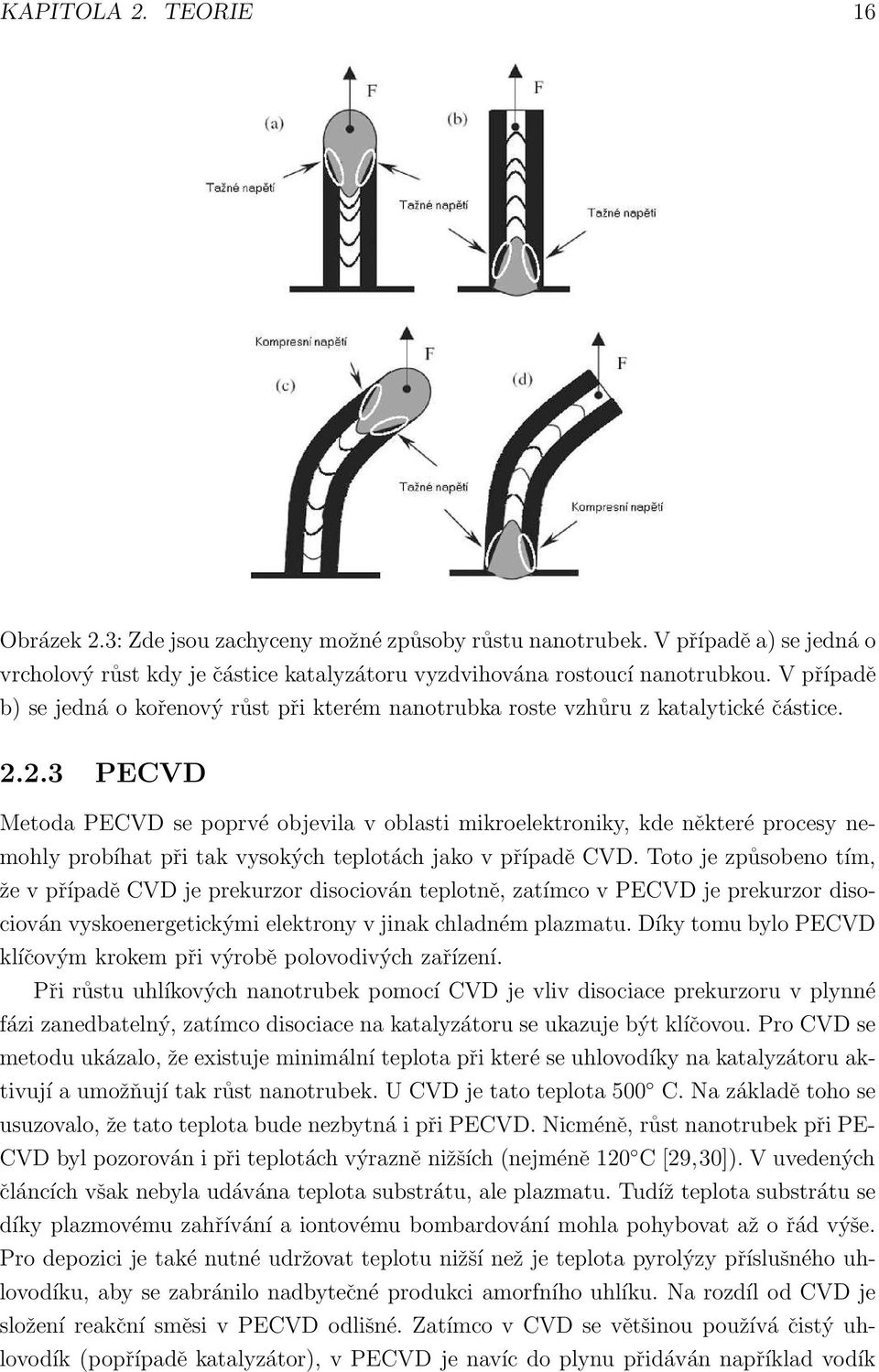 2.3 PECVD Metoda PECVD se poprvé objevila v oblasti mikroelektroniky, kde některé procesy nemohly probíhat při tak vysokých teplotách jako v případě CVD.