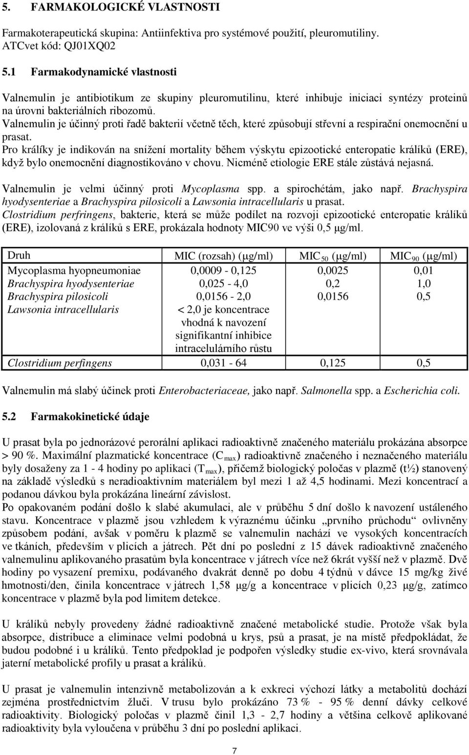 Valnemulin je účinný proti řadě bakterií včetně těch, které způsobují střevní a respirační onemocnění u prasat.