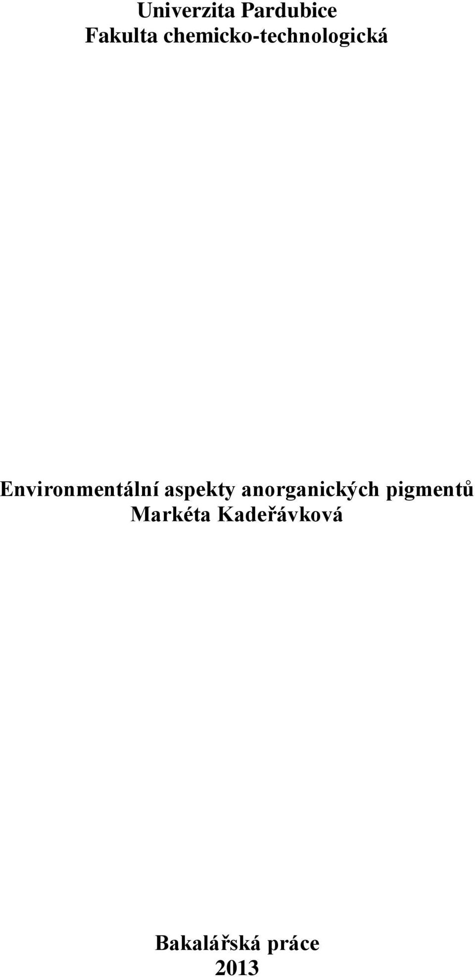 Environmentální aspekty