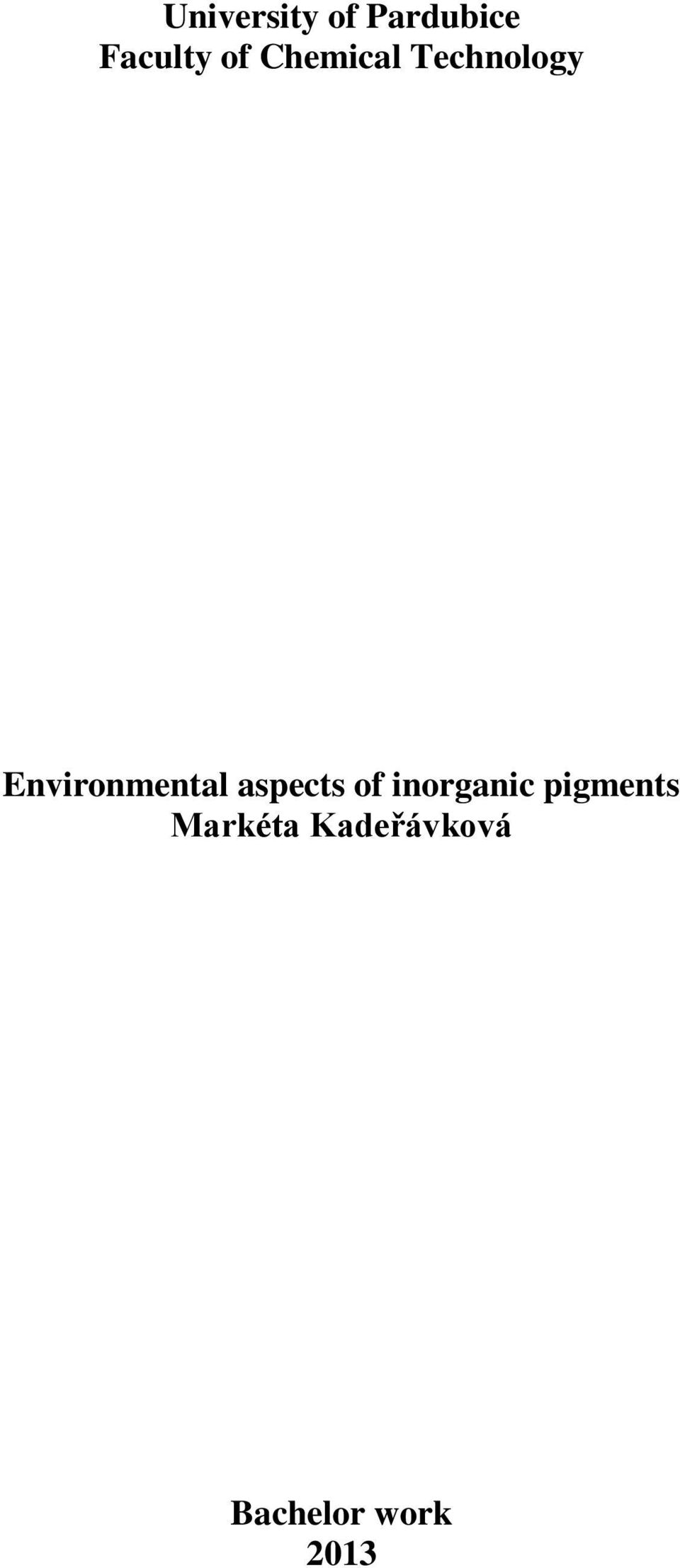 aspects of inorganic pigments