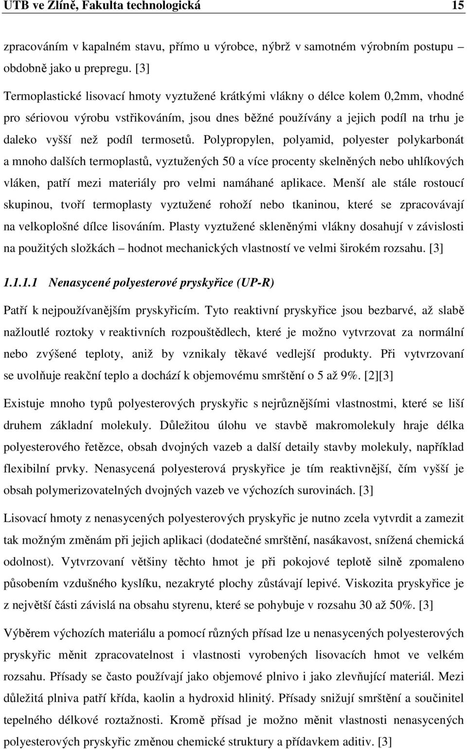 termosetů.