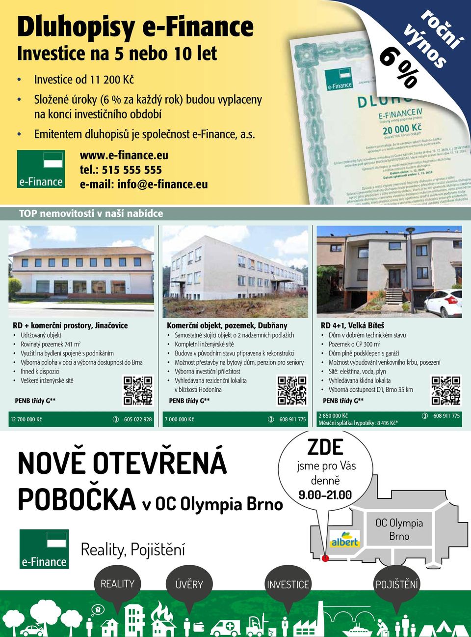 eu TOP nemovitosti v naší nabídce RD + komerční prostory, Jinačovice Udržovaný objekt Rovinatý pozemek 741 m 2 Využití na bydlení spojené s podnikáním Výborná poloha v obci a výborná dostupnost do