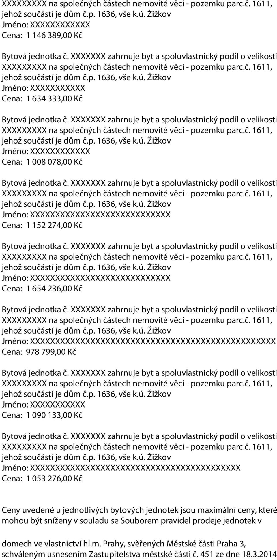 1 053 276,00 Kč Ceny uvedené u jednotlivých bytových jednotek jsou maximální ceny, které mohou být sníženy v souladu se Souborem pravidel prodeje