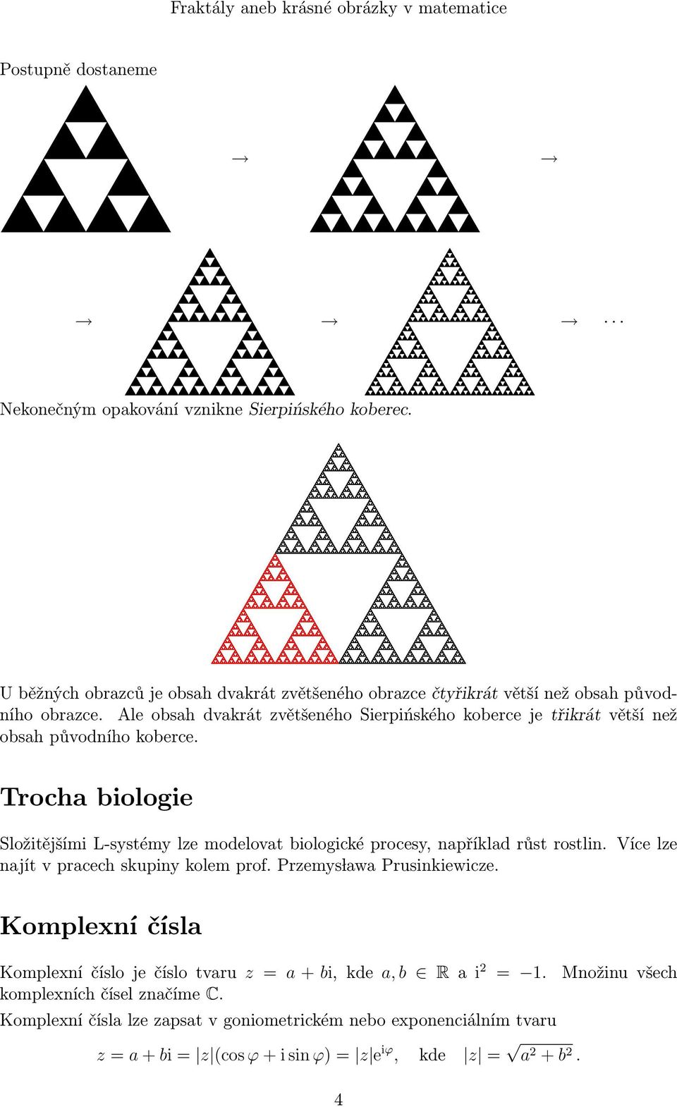 Trocha biologie Složitějšími L-systémy lze modelovat biologické procesy, například růst rostlin. Více lze najít v pracech skupiny kolem prof. Przemys lawa Prusinkiewicze.