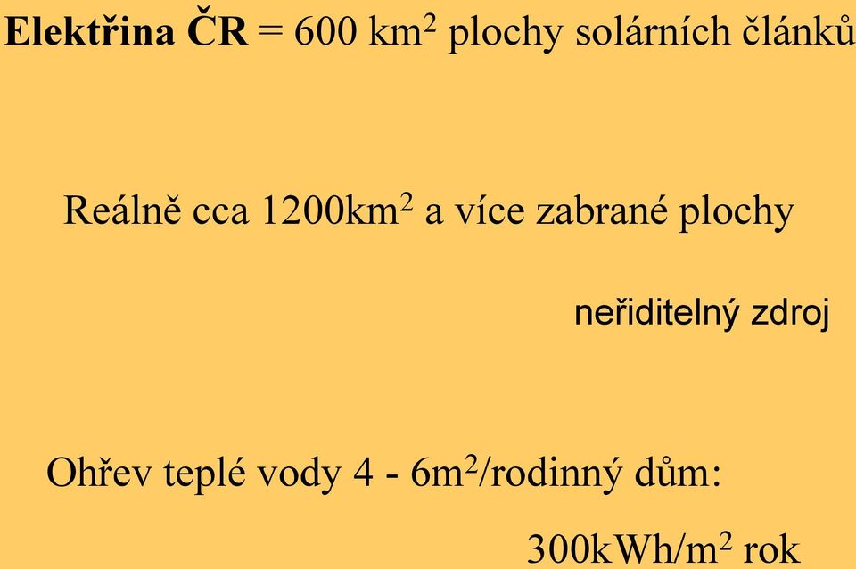 více zabrané plochy neřiditelný zdroj