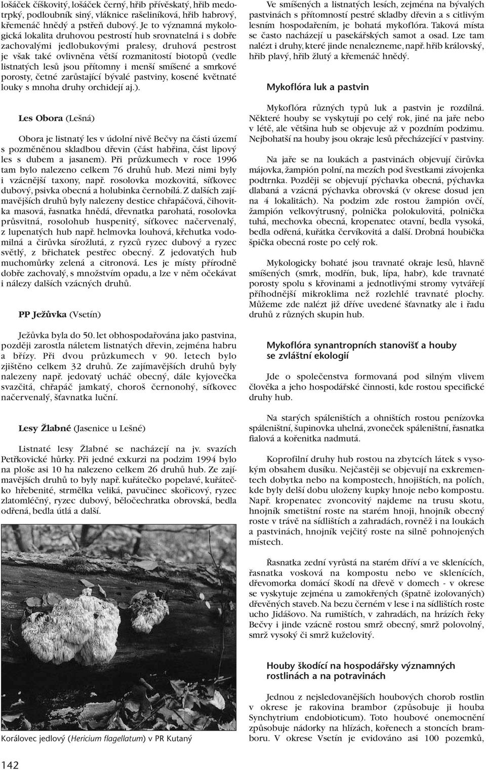 ch lesû jsou pfiítomny i men í smí ené a smrkové porosty, ãetné zarûstající b valé pastviny, kosené kvûtnaté louky s mnoha druhy orchidejí aj.).