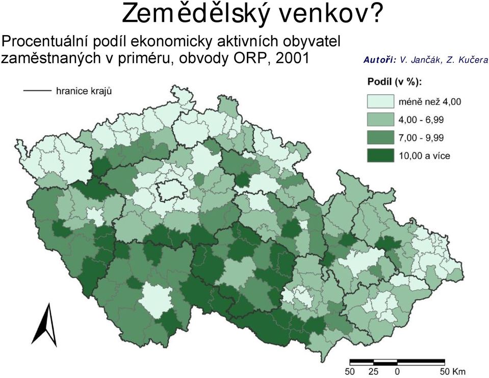 aktivních obyvatel zaměstnaných v