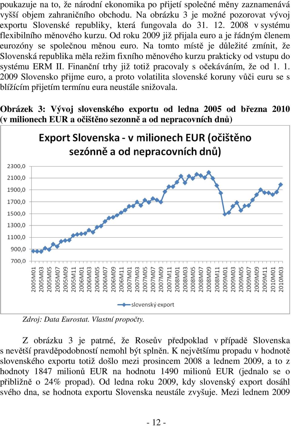 Na tomto místě je důležité zmínit, že Slovenská republika měla režim fixního měnového kurzu prakticky od vstupu do systému ERM II. Finanční trhy již totiž pracovaly s očekáváním, že od 1.