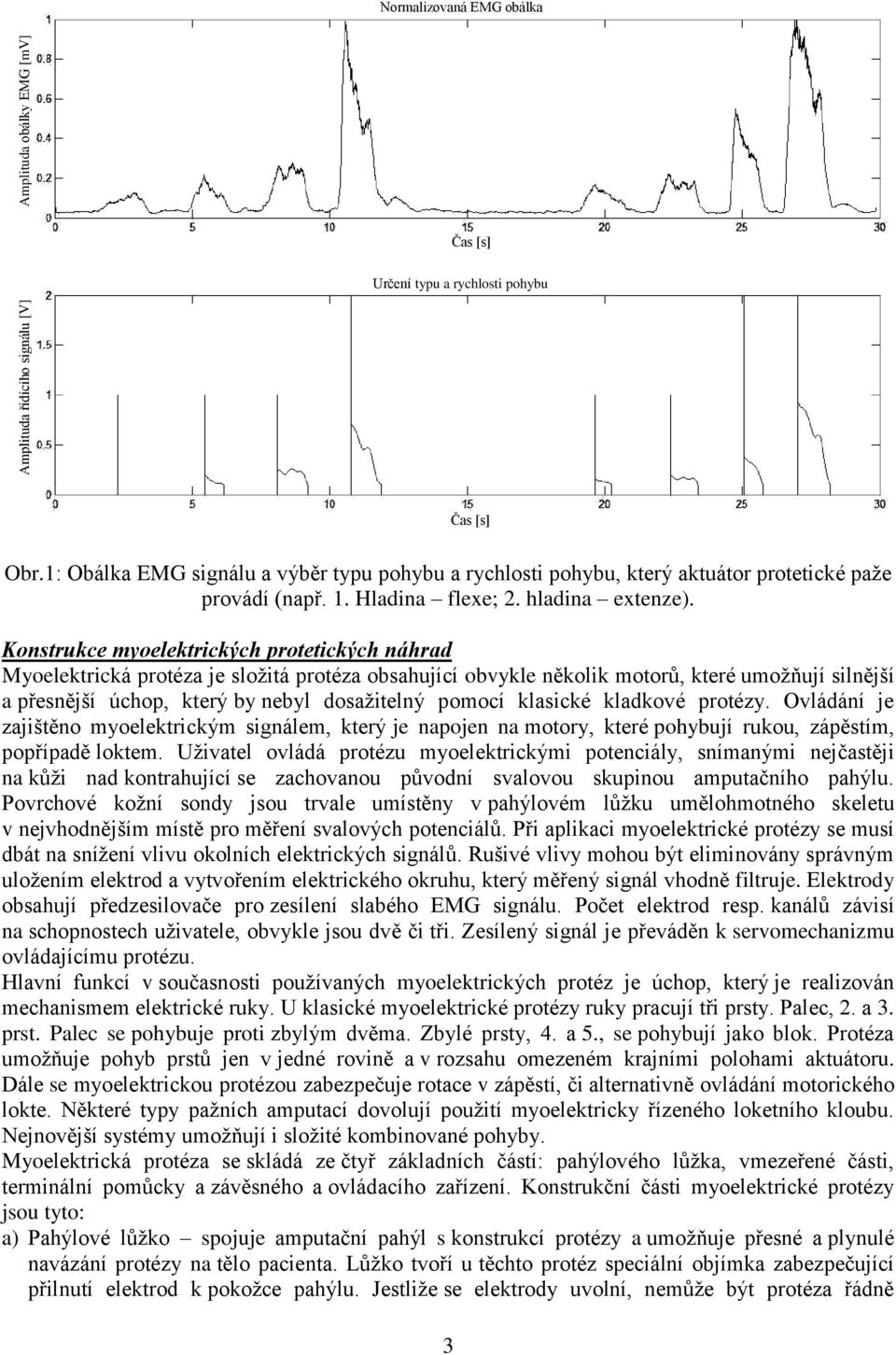 Konstrukce myoelektrických protetických náhrad Myoelektrická protéza je složitá protéza obsahující obvykle několik motorů, které umožňují silnější a přesnější úchop, který by nebyl dosažitelný pomocí