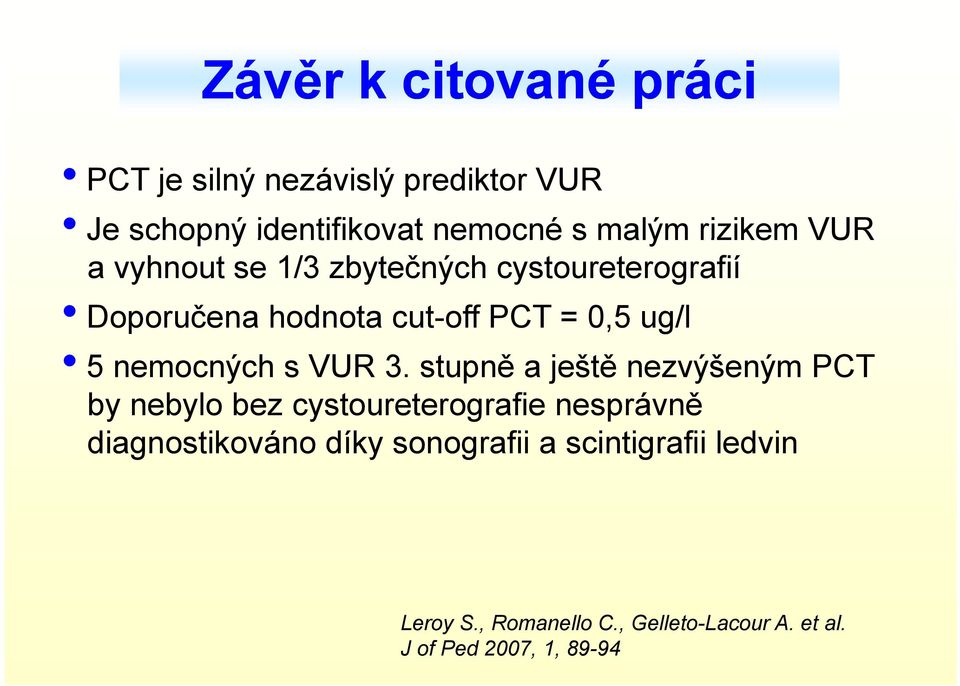 nemocných s VUR 3.