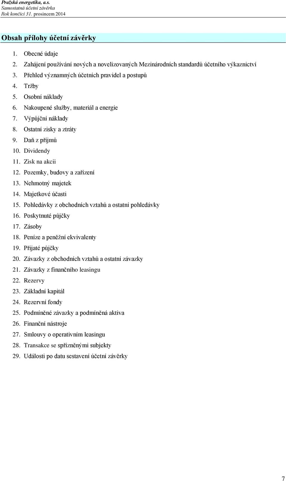 Nehmotný majetek 14. Majetkové účasti 15. Pohledávky z obchodních vztahů a ostatní pohledávky 16. Poskytnuté půjčky 17. Zásoby 18. Peníze a peněžní ekvivalenty 19. Přijaté půjčky 20.